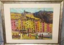 MICHELE CASCELLA - DOMENICA A PORTOFINO - SERIGRAFIA POLIMATERICA - CERTIFICATO