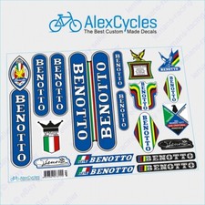 Kit Decalcomanie Restauro per Bicicletta BENOTTO Italia Raro + Adesivi Regalo OMAGGIO