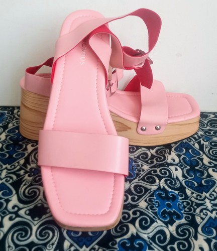 Sandalo vegan ecopelle rosa - -,