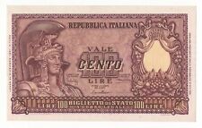 100 LIRE ITALIA ELMATA FIRME  BOLAFFI  DECR 31 - 12 - 1951 (NON CIRCOLATA)  QFDS