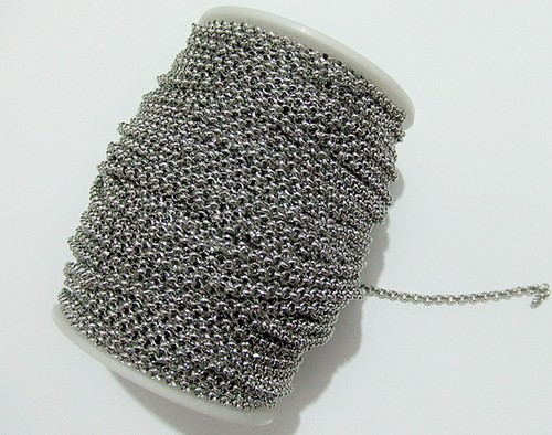 1mt catena rolò acciaio - di,