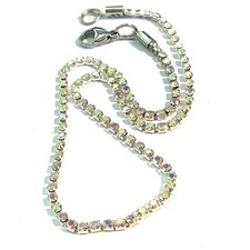 Collana tennis di zirconi swarovski da donna in acciaio inox catenina di 40 cm