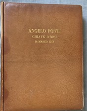 BELLISSIMO ALBUM PELLE CON 35 FOTO, ARTICOLI, INVITO, BROCHURE vedi descrizione 