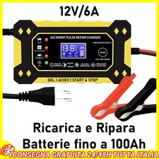 Caricabatteria 12V Automatico Intelligente per Auto Moto Scooter Desolfatatore +