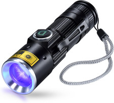 Torce UV 365Nm LED Ricaricabile USB, Lampada Di Wood Luce Nera, Ultravioletta To
