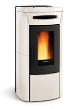 Termo stufa a pellet ermetica NORDICA EXTRAFLAME Fiandra Idro panna 17,6 kW