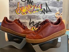 Scarpe da ginnastica uomo Diadora Borg Elite pelle bordeaux UK 8 anni 80 terrazza casual retrò