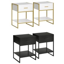 HOMCOM Set 2 Comodini con