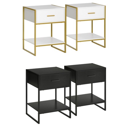 Homcom set comodini con - homcom, 2