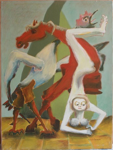 Quadro surrealista olio - quadro,