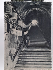 ?cartolina d'epoca champagne pommery & greno reims, la grande scala 116 gradini