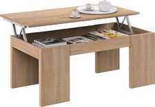 Tavolino Salotto con 2 ripiani 43x100x50h cm colore Rovere 001637F Fores