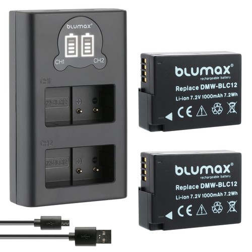 Batteria caricatore lcd - 2x, +