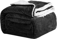 Coperta Plaid 200X230 Cm Da Letto in Flanella Sherpa Blanket,Leggera,Tinta Unita