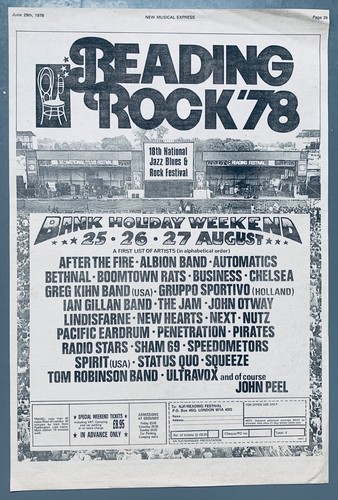 Reading rock festival 1978 - reading,