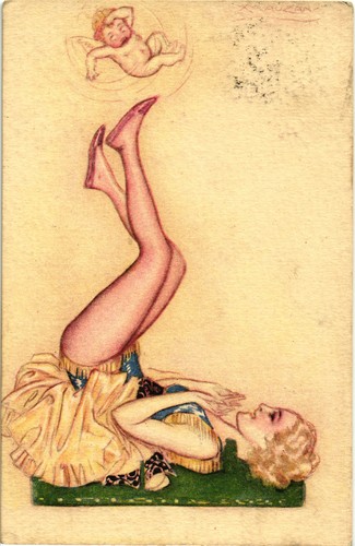 Mauzan art deco donnina - art,