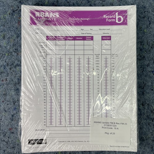 Pack pearson rbans - 25-pack, update