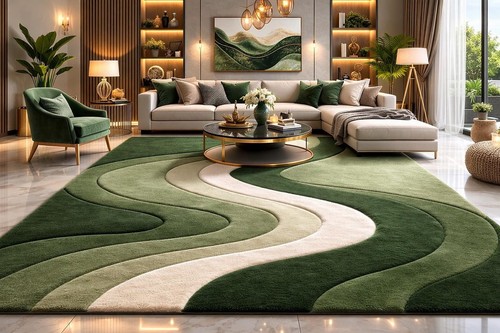 Tappeto verde astratto - , zona
