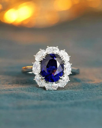 Anello fidanzamento ovale - di,