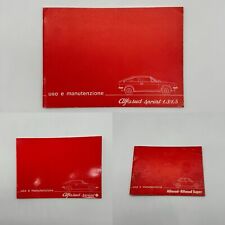 Lotto 3 Libretti Uso E Manutenzione Alfa Romeo Alfasud