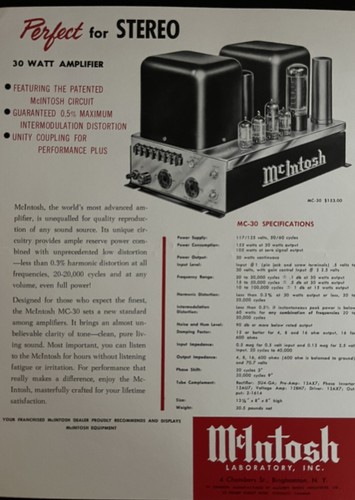 Mcintosh amplificatore mc30 - amplificatore,