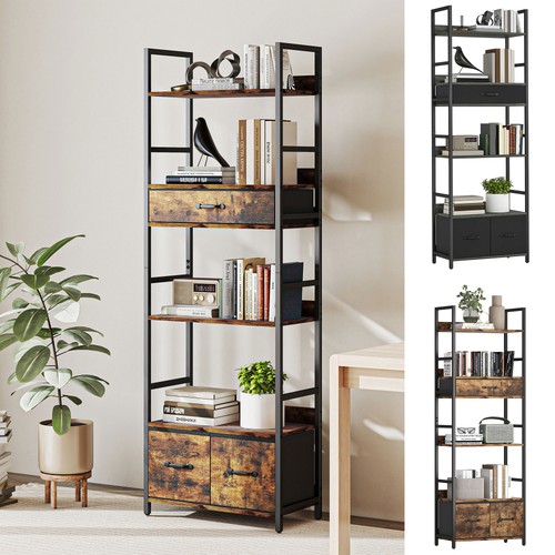 Libreria alta con ripiani e - 4,