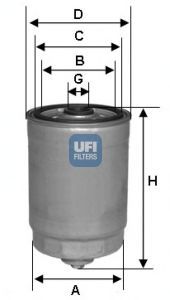 Filtro carburante ufi - filtro,