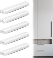 5 Pezzi Maniglie per Mobili Bianco, Maniglie Cucina Porte Interne in Alluminio 2