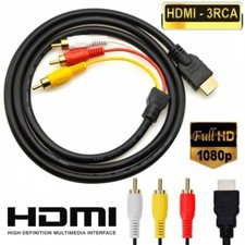1080P HDMI Male To 3 RCA Video