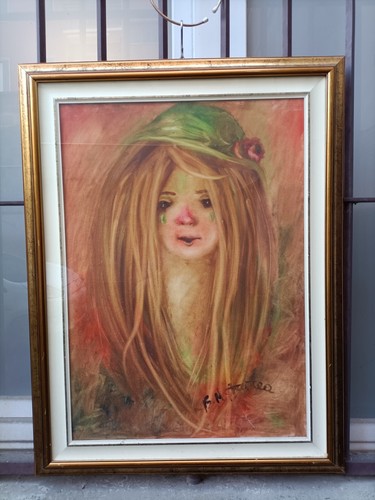 Quadro dipinto olio viso - -,