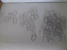 SPIRELLA LOTTO DI 80  ANELLO ANELLI TRASPARENTI  PER TENDA DOCCIA DA BAGNO 