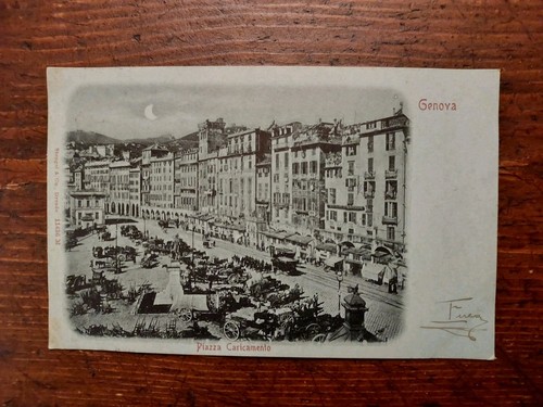 Cartolina genova piazza - cartolina,