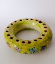 ♥ VECCHIA E PARTICOLARE FIORIERA CIRCOLARE IN CERAMICA AVALLONE VIETRI VASO