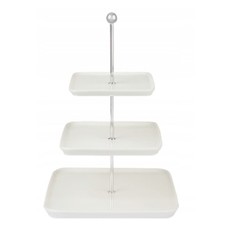 Alzata per dolci biscotti frutta o snack Ernesto rettangolare altezza 35,5 cm