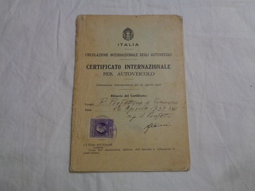 Autovettura fiat 522 libretto - 522,
