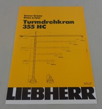 Scheda Tecnica Liebherr Gru A Torre 355 HC Del 06/1987