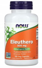NOW Foods ELEUTHERO 500mg 100k GINSENG SIBERIANO