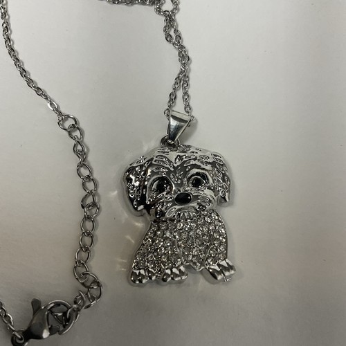 Collana tono argento nuova con