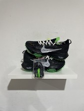 NIKE AIR ZOOM TEMPO NEXT% FLYKNIT OFF WHITE NERO VERDE SCREAM TAGLIA 9,5 NUOVA