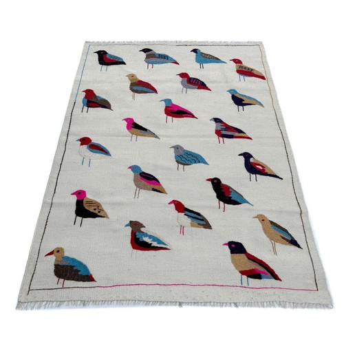 Tappeto vintage ricamo kilim