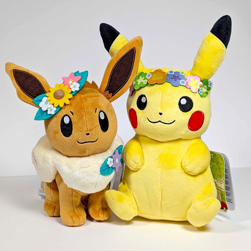 Pokemon eevee pikachu - pokemon, fiore