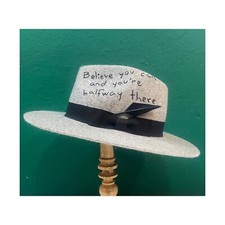 Cappello Fedora Donna Pezzo Unico Pura Lana Made In Italy
