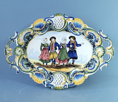 Antica targa maiolica - antica, francese