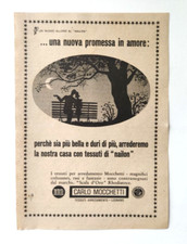 Pubblicita' Carlo Mocchetti Tessuti Arredamento Legnano Advertising 1955(F2)