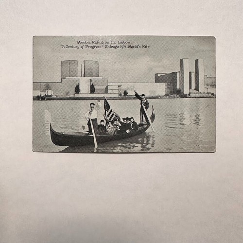 1933 gondola ride rppc - 1933, chicago