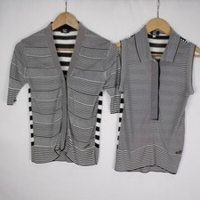 Twin set Cardigan e Canotta Gianfranco Ferrè colore bianco nero S da donna