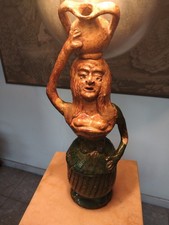 Ceramica Apotropaica Seminara Calabria Grande Brocca Metà 900 Verde Marrone