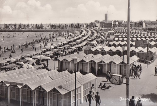 Fano spiaggia f - (b/n,