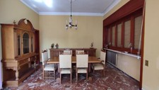Sala da pranzo classica in noce, anni '90, legno massello e radica