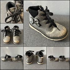 STIVALETTI CHICCO TG 29 COLORE ARGENTO-NERO CON FIOCCO E BRILLANTINI DECORATIVI